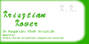 krisztian kover business card